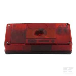 Galinė lempa, stačiakampė, 12V, raudona/geltona, tvirtinama varžtais, Midipoint by Aspöck 246200007