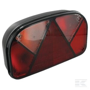 Galinė lempa LH, stačiakampė, 12V, raudona/skaidri, tvirtinama varžtais, 240x52mm, Multipoint II by Aspöck 247000157