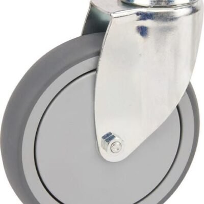 Sukiojamas ratukas, guminis ratas: Ø 125x32mm, viena varžto skylė, apkrova: 100kg, Tente – 2470PJP125P3011