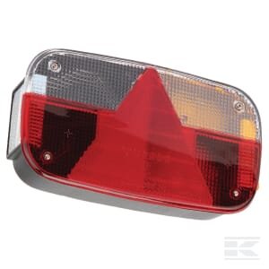 Galinė lempa RH (dešinė), stačiakampė, 12V, raudona/skaidri/geltona, tvirtinama varžtais, 244x, Multipoint III, Aspöck 248260007