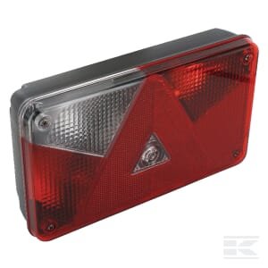 Galinė lempa LH, stačiakampė, 12V, raudona/skaidri, tvirtinama varžtais, 5-pin, Multipoint V by Aspöck 248500007