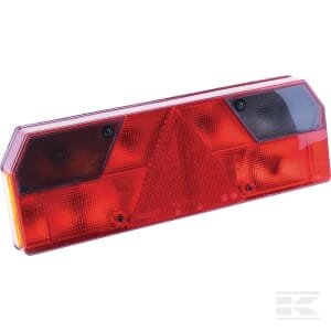 Galinė lempa LH, stačiakampė, 24V, raudona, tvirtinama varžtais, bajonetinis 7 kontaktų, Europoint by Aspöck 255001507