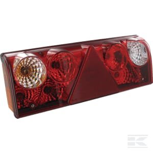 Galinė lempa LH, stačiakampė, 24V, skaidri/raudona, tvirtinama varžtais, Europoint II by Aspöck 256000507