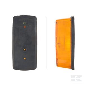 Posūkio žibintas RH 21W, stačiakampis, 12/24V, geltonas, tvirtinamas varžtais, 146x, Hella 2BA001277021