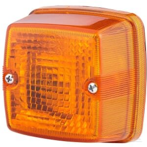 Posūkio žibintas 21W, kvadratinis, 12V, geltonas, tvirtinamas varžtais, 84x51x84mm, Hella 2BA003014011