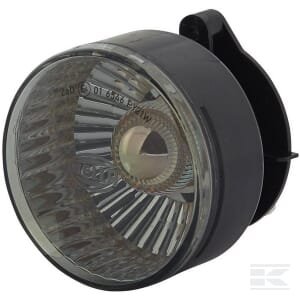 Posūkio žibintas 21W, apvalus, 12V, geltonas/pilka, korpusas: sidabrinis, tvirtinamas varžtais, Ø66mm, AMP kištukas, Hella 2BA009001191