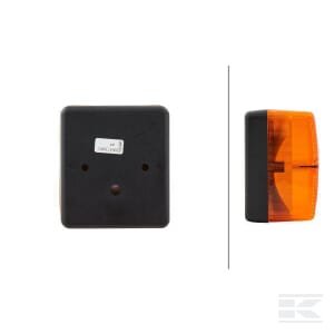 Posūkio žibintas 21W, kvadratinis, 12V, oranžinis (amber), tvirtinamas varžtais, Hella 2BA996012061