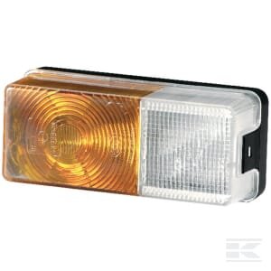 Posūkio ir gabaritinis žibintas 21/5W, stačiakampis, 12V, geltonas/skaidrus, tvirtinamas varžtais, 170x62x75mm, Hella 2BE002582031