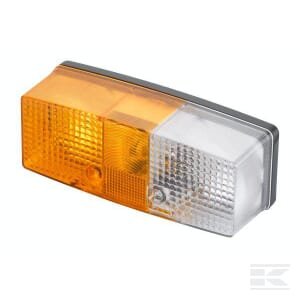 Posūkio ir gabaritinis žibintas RH 21/5W, stačiakampis, 12V, geltonas/skaidrus, tvirtinamas varžtais, 158x51x64mm, Hella 2BE003184061