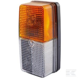 Posūkio ir gabaritinis žibintas 21/5W, stačiakampis, 12V, geltonas/skaidrus, tvirtinamas varžtais, 125x45x62mm, Hella 2BE003347001