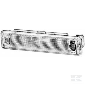 Salono lempa, stačiakampė, 12/24V, skaidri, su spaustuku, 30x30x133mm, Hella 2JA001357037