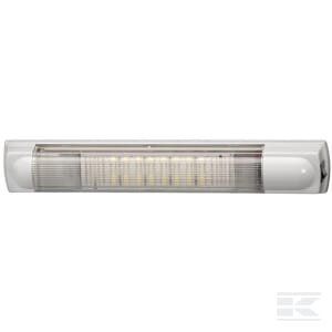 Salono apšvietimas LED, 3.50W, stačiakampis, 12/24V, baltas, tvirtinamas varžtais, 355x35x59mm, 12 LED, Hella 2JA007373151