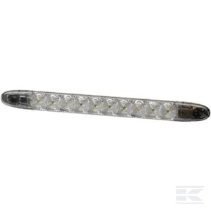 Salono apšvietimas LED, 3,60W, stačiakampis, 24V, baltas, pilkas korpusas, tvirtinamas varžtais, 280x10x25,6 mm, 10 LED, Hella 2JA343606017