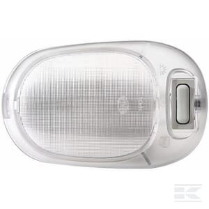 Salono lempa 10W, ovali, 12V, skaidri, su spaustuku, Hella 2JA964916001