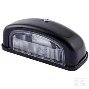 Numerio apšvietimo lempa 5W, stačiakampė, 12V, skaidri, tvirtinama varžtais, 105x40x55mm, plokščias kontaktas (blade terminal), Hella 2KA001386231