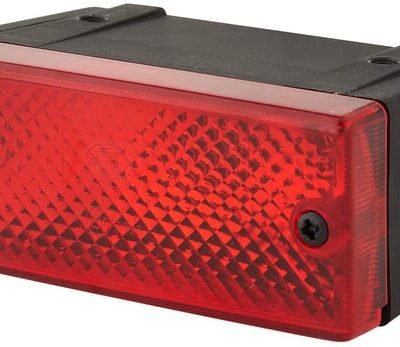 Rūko žibintas, stačiakampis, 12V, raudonas, tvirtinamas varžtais, 106x69mm, Hella 2NE006609001