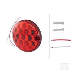 LED rūko žibintas, apvalus, 10/30V, raudonas, tvirtinamas varžtais, Ø95 mm, 17 LED, Hella ValueFit 2NE357028031