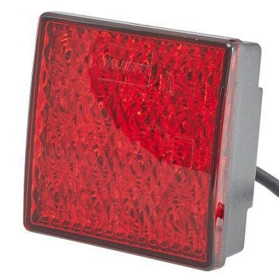 LED rūko žibintas, kvadratinis, 24V, raudonas, tvirtinamas varžtais, 80x33,7x80 mm, Hella ValueFit 2NE357029141