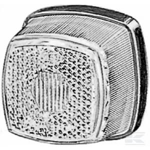 Gabaritinis žibintas 5W, kvadratinis, 12V, skaidrus/baltas, tvirtinamas varžtais, 62x46x62 mm, Hella 2PG003057067