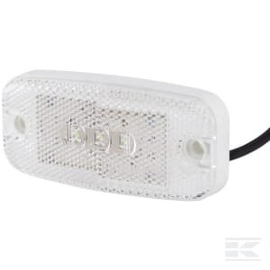 LED gabaritinis žibintas, stačiakampis, 9/36V, baltas, tvirtinamas varžtais, 111x20x51 mm, 3 LED, Hella ValueFit 2PG357008031