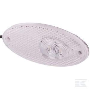 Gabaritinis žibintas LED, 0.60W, ovalus, 24V, skaidrus, tvirtinamas varžtais, 2 LED, Hella 2PG964295111