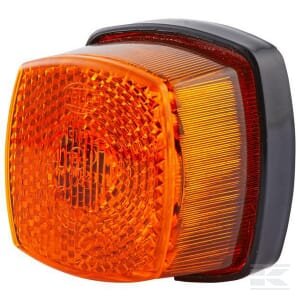 Gabaritinis žibintas 5W, kvadratinis, 12/24V, geltonas, tvirtinamas varžtais, 62x..., Hella 2PS003057051