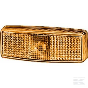 Gabaritinis žibintas 5W, stačiakampis, 12/24V, geltonas, tvirtinamas varžtais, 110x25x40mm, Hella 2PS006717031