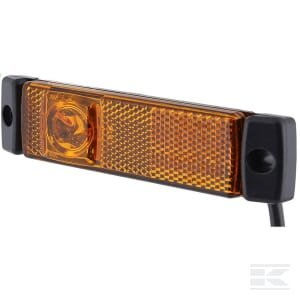 Gabaritinis žibintas LED, 1.20W, stačiakampis, 24V, geltonas, tvirtinamas varžtais, 100x32mm, 1 LED, Hella 2PS008645001