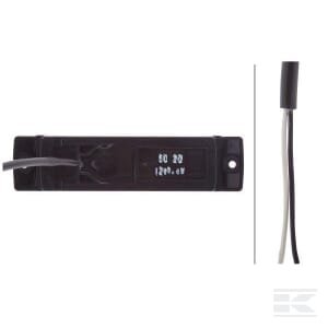 Gabaritinis žibintas 0.50W, stačiakampis, 12V, geltonas, tvirtinamas varžtais, 130x32x1 LED, Hella 2PS008645011