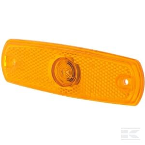 Gabaritinis žibintas 3W, stačiakampis, 24V, geltonas, korpusas: geltonas, tvirtinamas varžtais, 126x11x38mm, Hella 2PS962964012