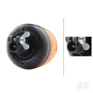 Sukamas švyturėlis halogeninis, apvalus, 24V, geltonas, ant stiebo, 167mm, Rota Compact by Hella 2RL009506011