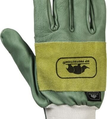 Miškininko darbo pirštinės SIP 2SA3 Forestry, žalios, odinės, dydis 12/3XL, 2SA312