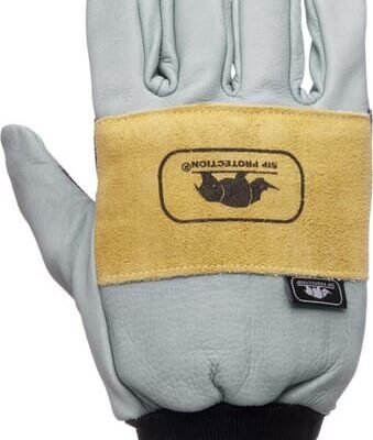 Miškininko darbo pirštinės SIP 2SA5 Forestry, žalios, odinės, dydis 12/3XL, 2SA512