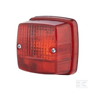 Stabdžių žibintas, kvadratinis, 12/24V, raudonas, tvirtinamas varžtais, 84x51x84mm, Hella 2SB003014151