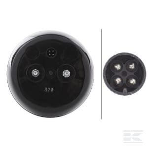 Galinė lempa, apvali, 12V, geltona/raudona, tvirtinama varžtais, Ø140mm, 4-pin, Hella 2SD001685317