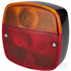 Galinė lempa, kvadratinė, 12/24V, raudona/oranžinė, tvirtinama varžtais, 120x52x120mm, Hella 2SD002514161