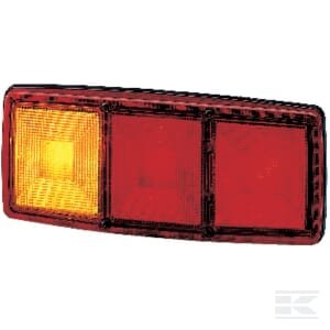 Galinė lempa LH, stačiakampė, 12V, raudona/oranžinė, tvirtinama varžtais, 344x147mm, Hella 2SD003167011