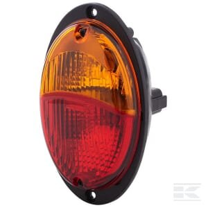 Galinė lempa, ovali, 12/24V, raudona/geltona, tvirtinama varžtais, 165x, Deutsch kištukas, Hella 2SD343130377