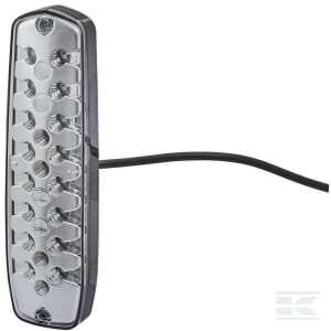 Galinė lempa LED, stačiakampė, 12/24V, skaidri, tvirtinama varžtais, 24 LED, Hella 2SD343910001