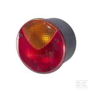 Galinė lempa, apvali, 12/24V, raudona/oranžinė, tvirtinama varžtais, Ø122.5mm, Hella 2SD964169111