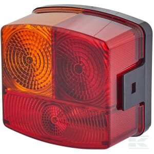 Galinė lempa LH, kvadratinė, 12V, geltona/raudona, tvirtinama varžtais, 95x54.5x90mm, Hella 2SE002776211