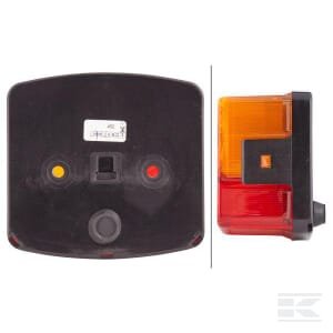 Galinė lempa RH, kvadratinė, 12V, geltona/raudona, tvirtinama varžtais, 95x54.5x90mm, Hella 2SE002776221