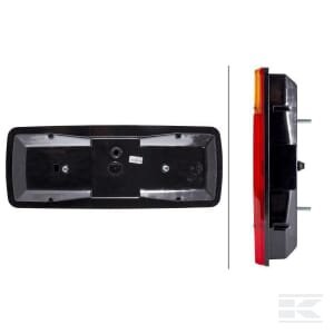 Galinė lempa LH, stačiakampė, 12/24V, raudona/geltona/balta, tvirtinama varžtais, 343x75x133mm, Hella 2SK003567331