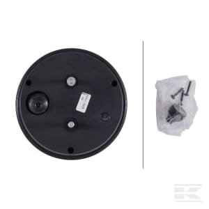 Stabdžių žibintas, apvalus, 12/24V, raudonas, tvirtinamas varžtais, Ø122.5mm, Hella 2TA964169061