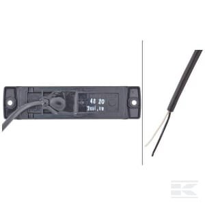 Gabaritinis žibintas LED, 1.20W, stačiakampis, 24V, raudonas, tvirtinamas varžtais, 130x32x1 LED, Hella 2TM008645951