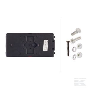 Galinė lempa RH, stačiakampė, 12V, raudona/oranžinė/balta, korpusas: pilkas, tvirtinama varžtais, 281x53.5x138.9mm, Hella 2VB341032141