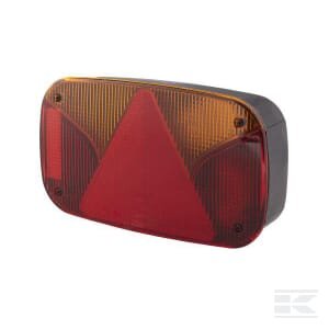 Galinė lempa RH, stačiakampė, 12V, raudona/geltona, tvirtinama varžtais, 244x60x138mm, 5-pin, Hella 2VB998232021