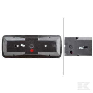 Galinė lempa RH, stačiakampė, 12/24V, raudona/geltona/balta, tvirtinama varžtais, 343x75x133mm, Hella 2VP003567121