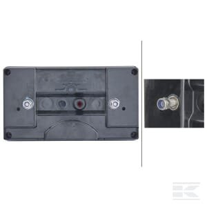 Galinė lempa LH, stačiakampė, 12/24V, raudona/oranžinė/balta, tvirtinama varžtais, 256x70x144mm, Hella 2VP340400151