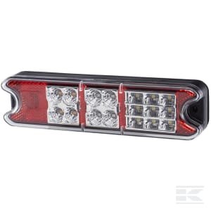 Galinė lempa LED, stačiakampė, 10/30V, raudona/geltona, tvirtinama varžtais, 191x28x50mm, 21 LED, Hella ValueFit 2VP357021011